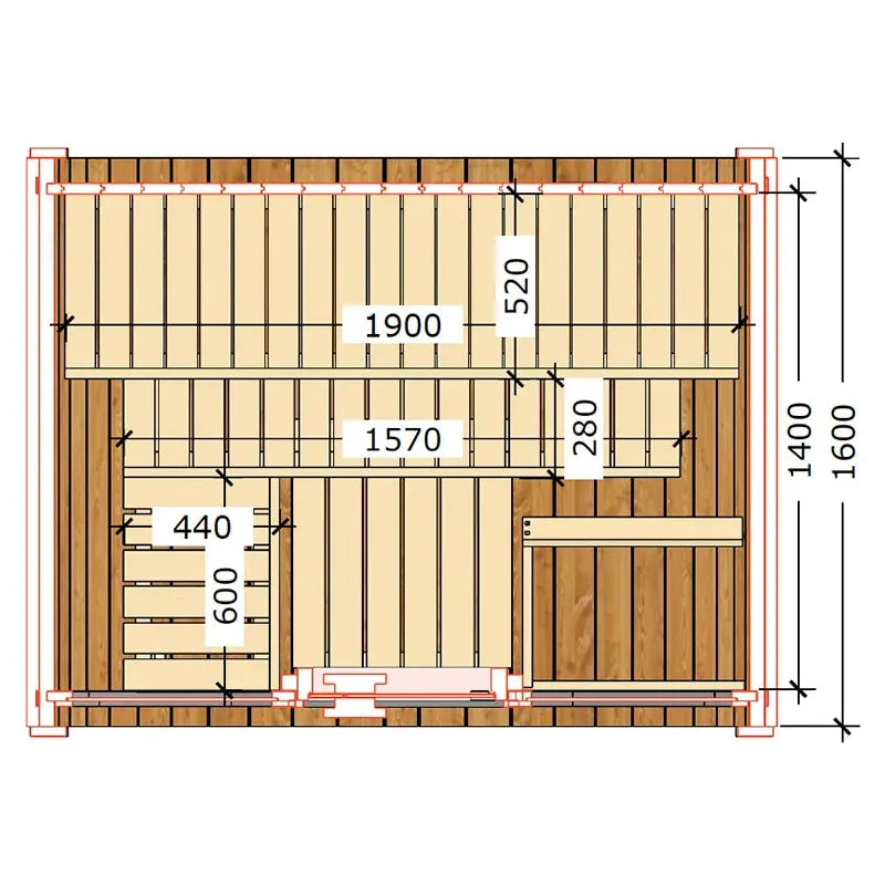 ThermoZen R Outdoor Sauna - 4 Person