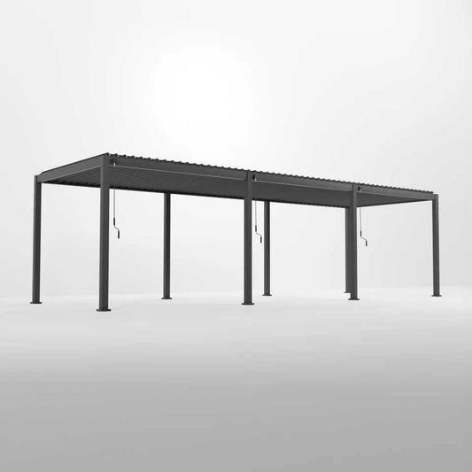 Nova - Titan Freestanding Aluminium Pergola - 9.0m x 3.0m Rectangular - Grey