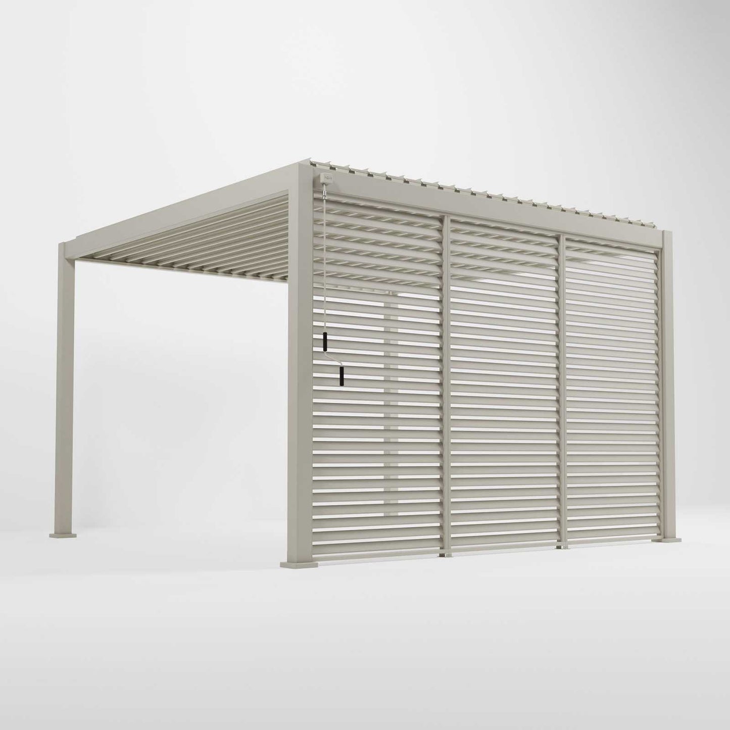 Fixed Horizontal Louvered Aluminium Panels