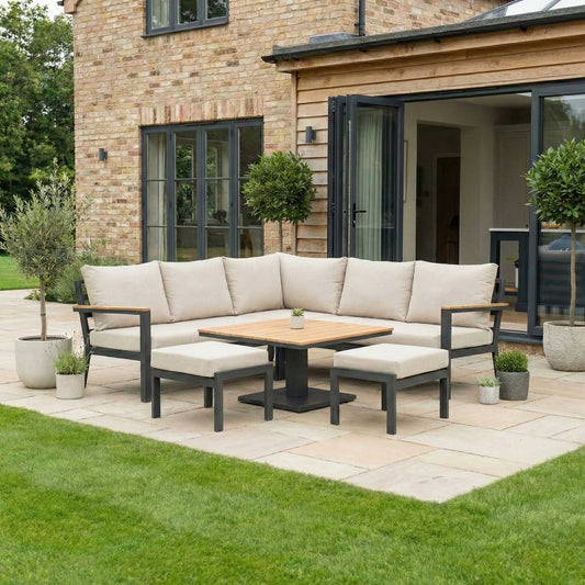 Nova - Heidi Corner Sofa Lounge Dining Set with Square Rising Table