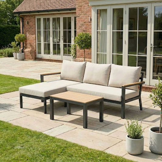 Nova - Heidi 3 Seater Chaise Sofa Lounging Set with Rectangular Coffee Table