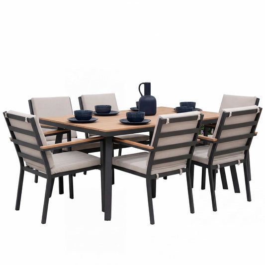 Nova - Heidi 6 Seat Dining Set - 1.5 x 1.0m Rectangular Table