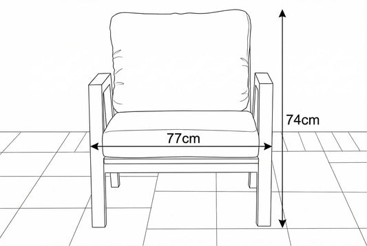 Nova - Phoenix Lounge Armchair - Pebble