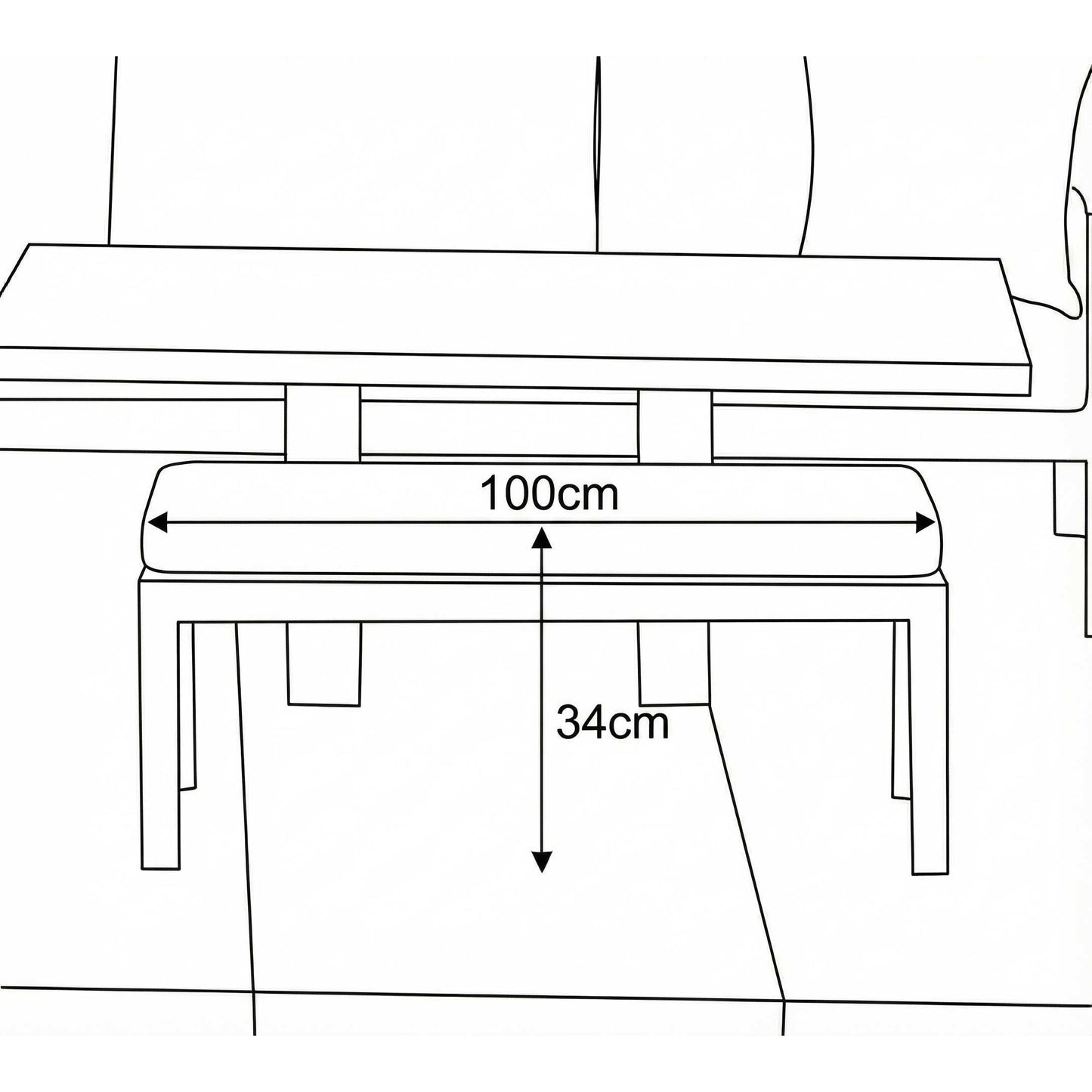 Nova - Zara Double Bench Stool