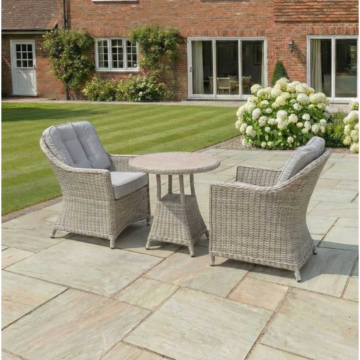 Nova - Ivy 2 Seat Bistro Set - 0.75m Round Table (Ceramic Glass)