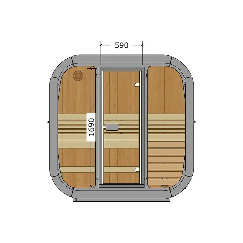 ThermoZen S Outdoor Sauna - 3 Person