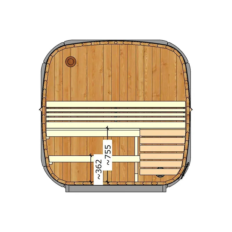 ThermoZen S Outdoor Sauna - 3 Person