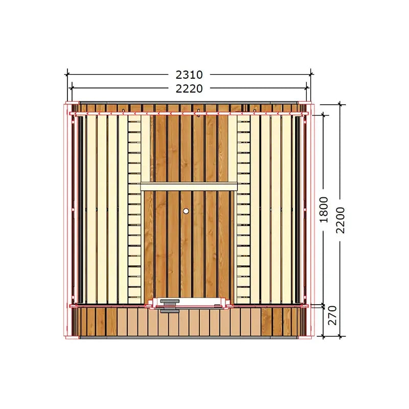 ThermoZen L Outdoor Sauna - 6 Person