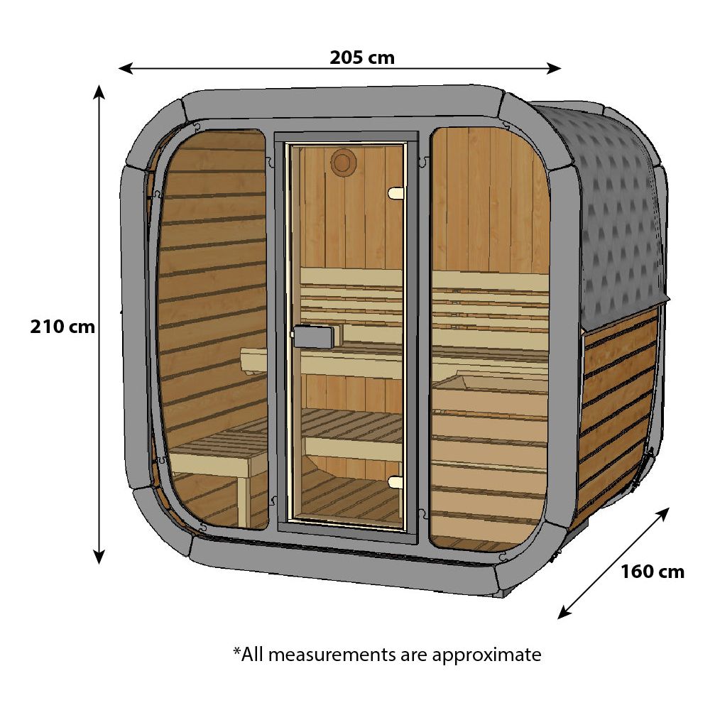 ThermoZen M Outdoor Sauna - 4 Person