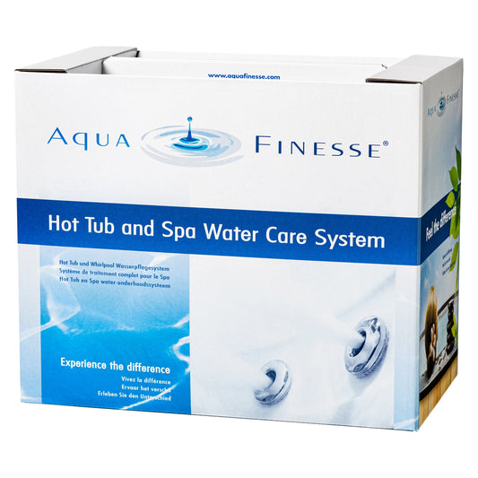AquaFinesse 3-Month Hot Tub Water Treatment Kit – eco-friendly spa care solution, reduces harsh chemicals, softens water, prevents biofilm, and maintains crystal-clear water