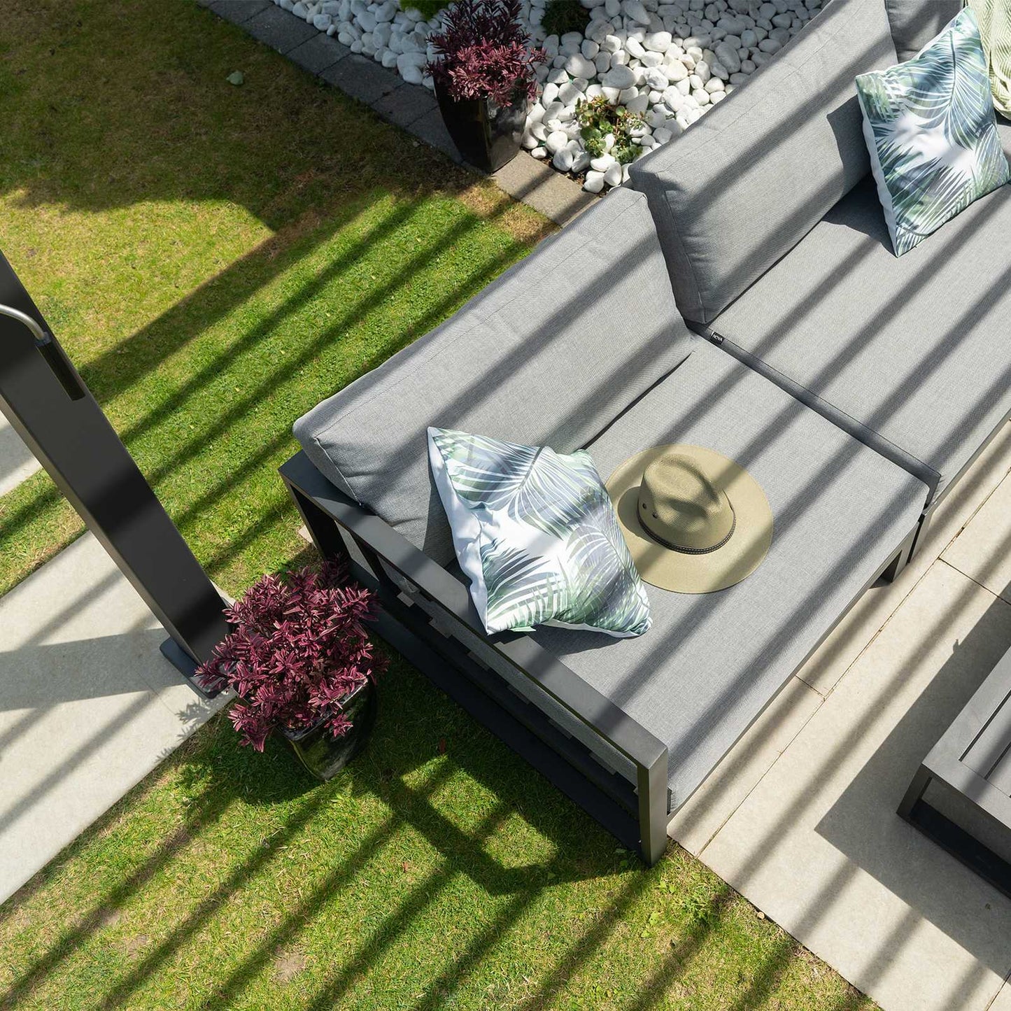 Nova - Titan Freestanding Aluminium Pergola - 3m x 3m Square - Grey