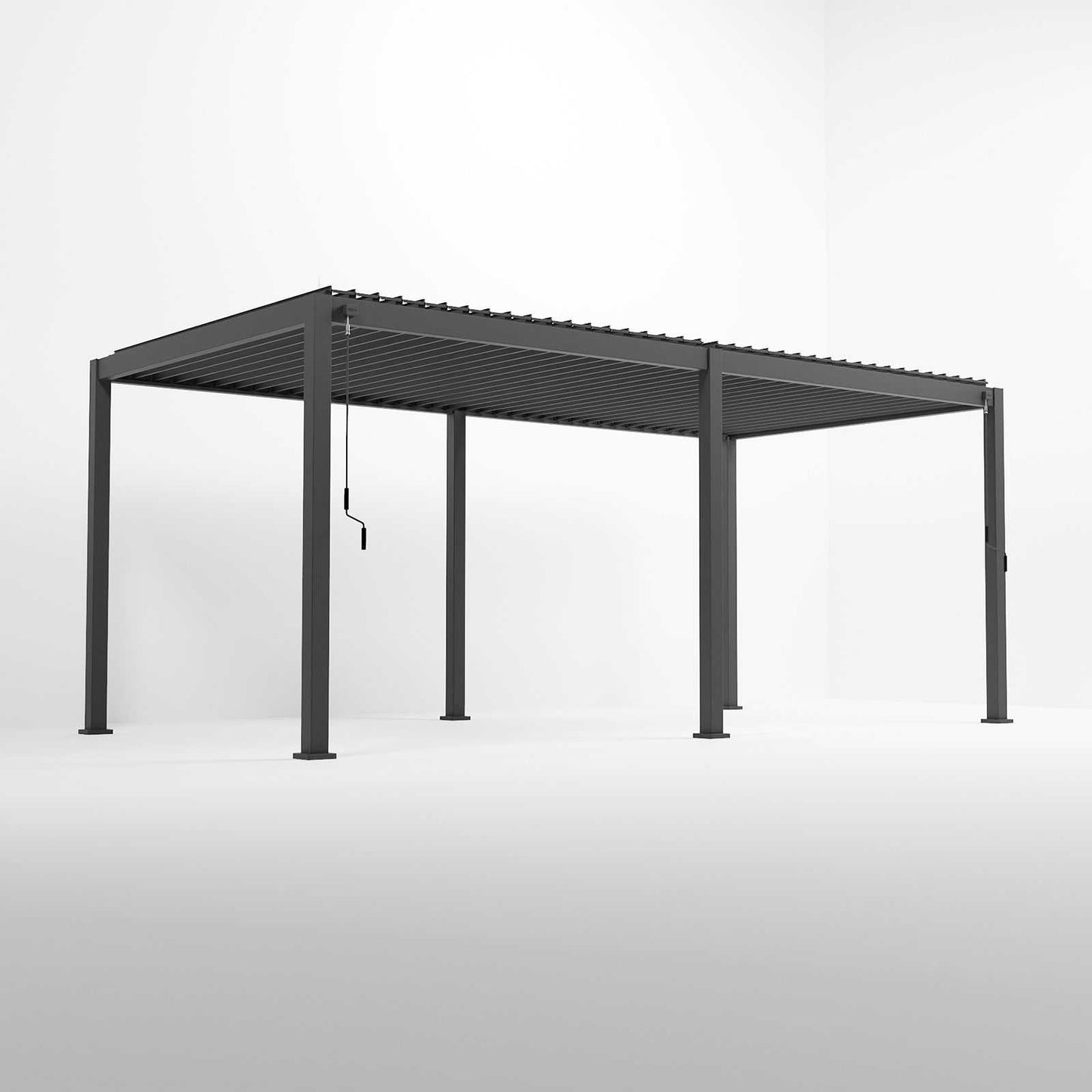 Nova - Titan Freestanding Aluminium Pergola - 6m x 3m Rectangular - Grey