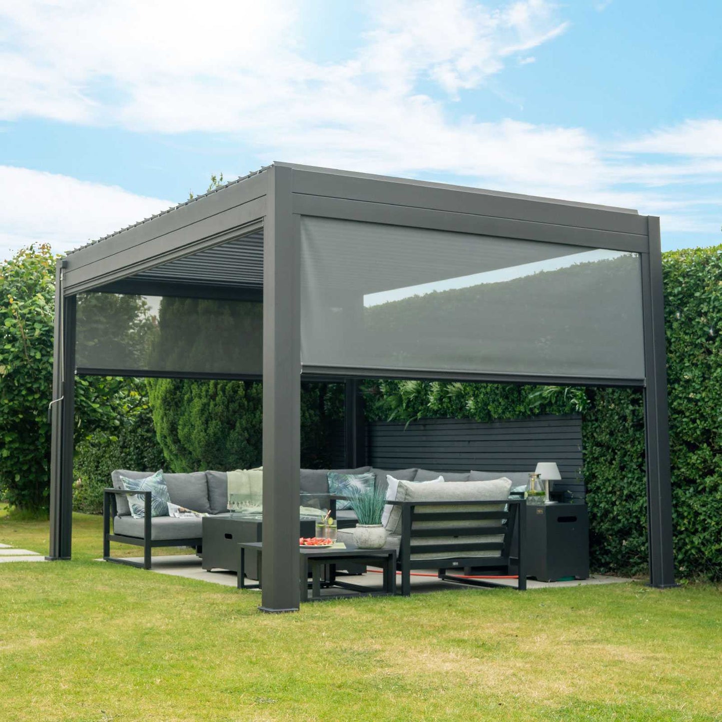 Pull Down Pergola Privacy Screens