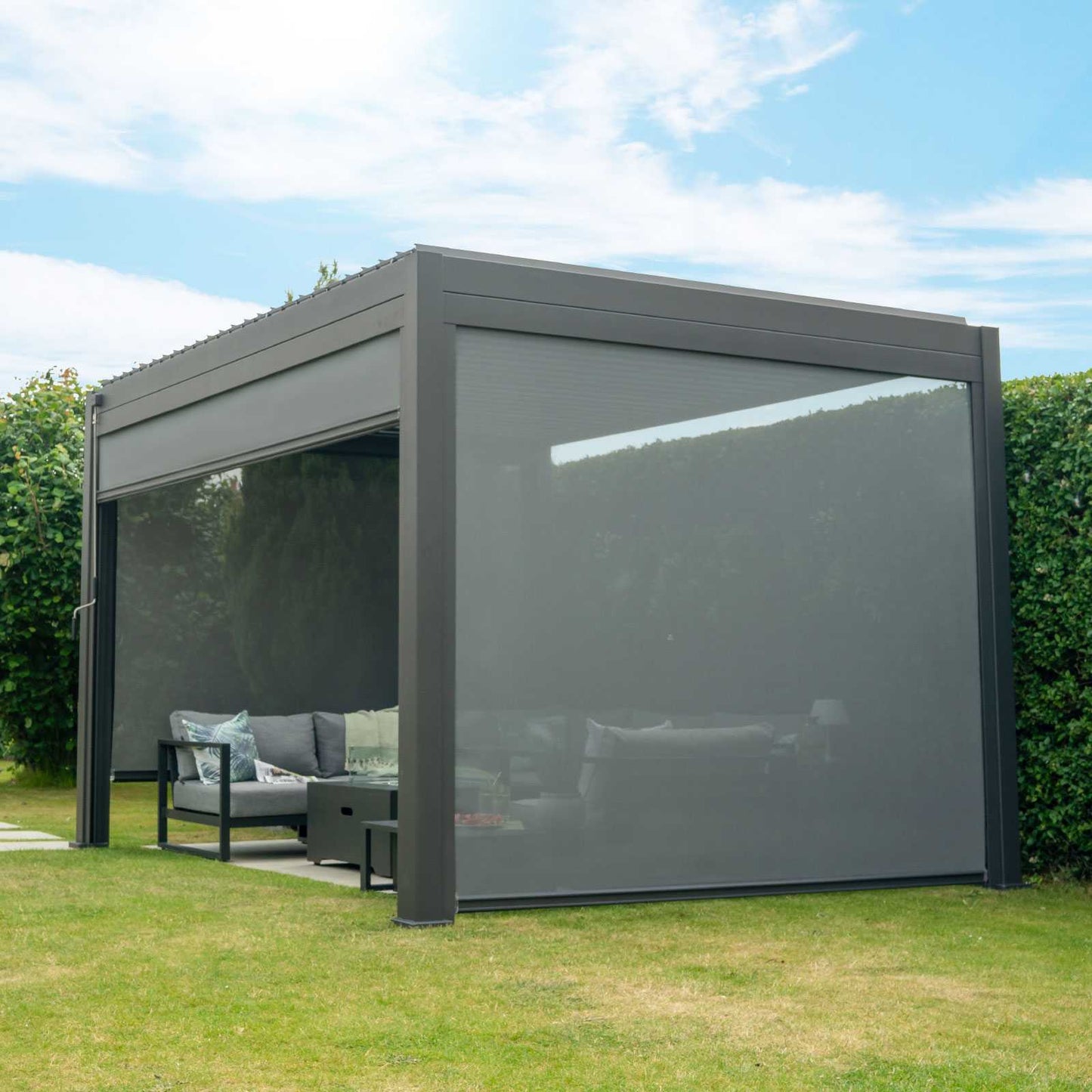 Pull Down Pergola Privacy Screens