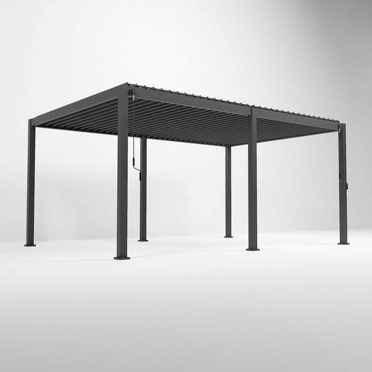 Nova - Titan Freestanding Aluminium Pergola - 5.3m x 3m Rectangular - Grey