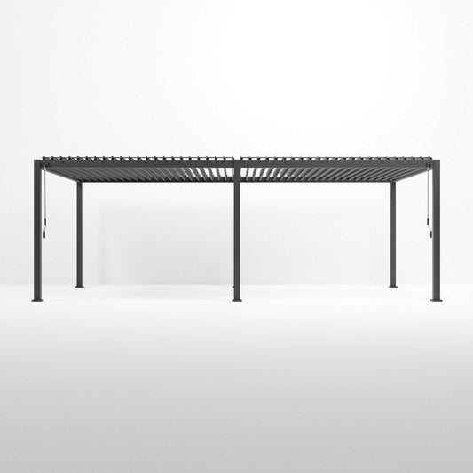 Nova - Titan Freestanding Aluminium Pergola - 7.2m x 3.6m Rectangular - Grey