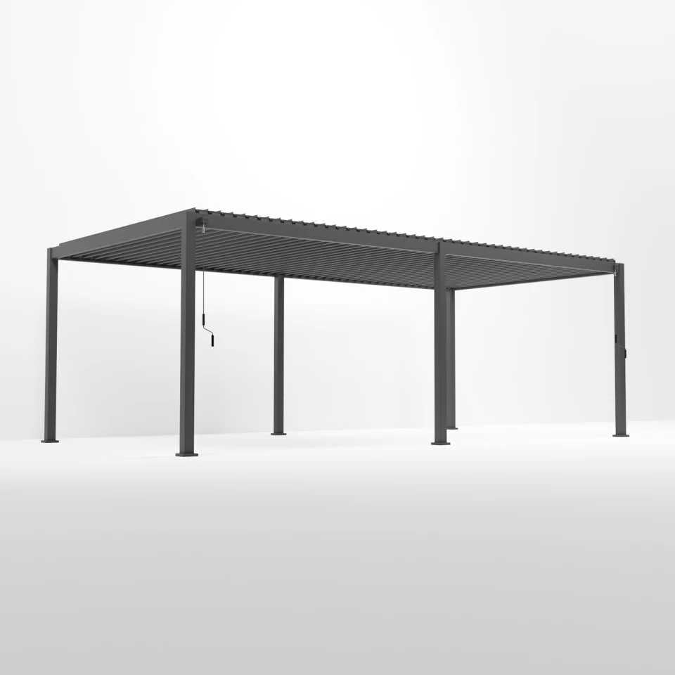 Nova - Titan Freestanding Aluminium Pergola - 8m x 3m Rectangular - Grey
