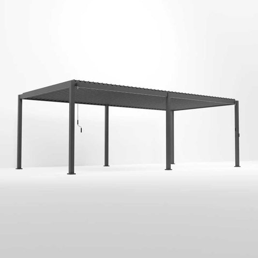 Nova - Titan Freestanding Aluminium Pergola - 8m x 3.6m Rectangular - Grey