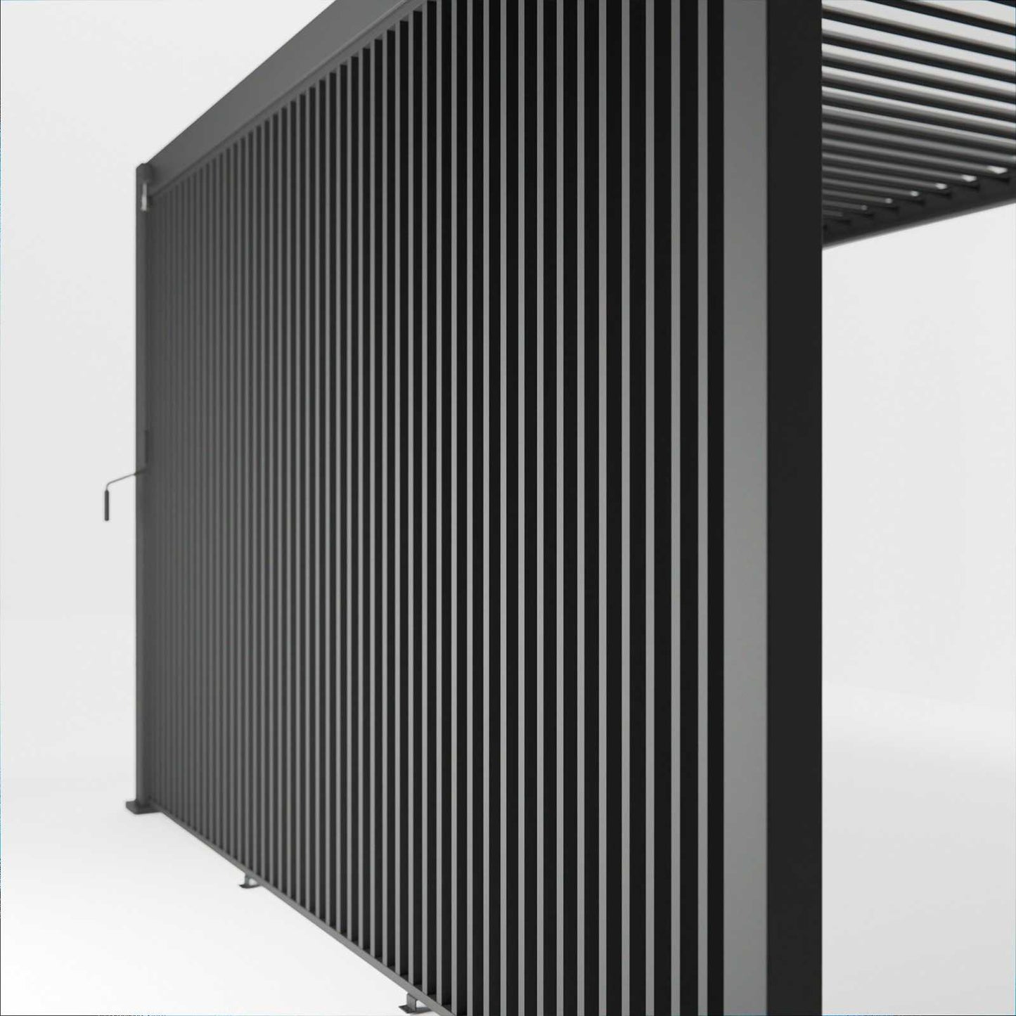 Fixed Vertical Louvered Aluminium Panels