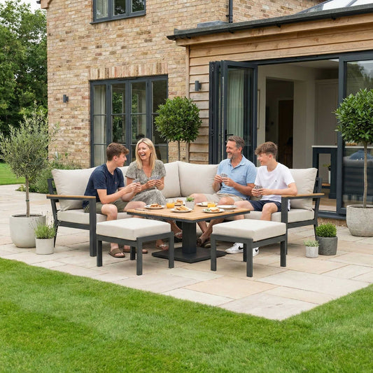 Nova - Heidi Corner Sofa Lounge Dining Set with Square Rising Table