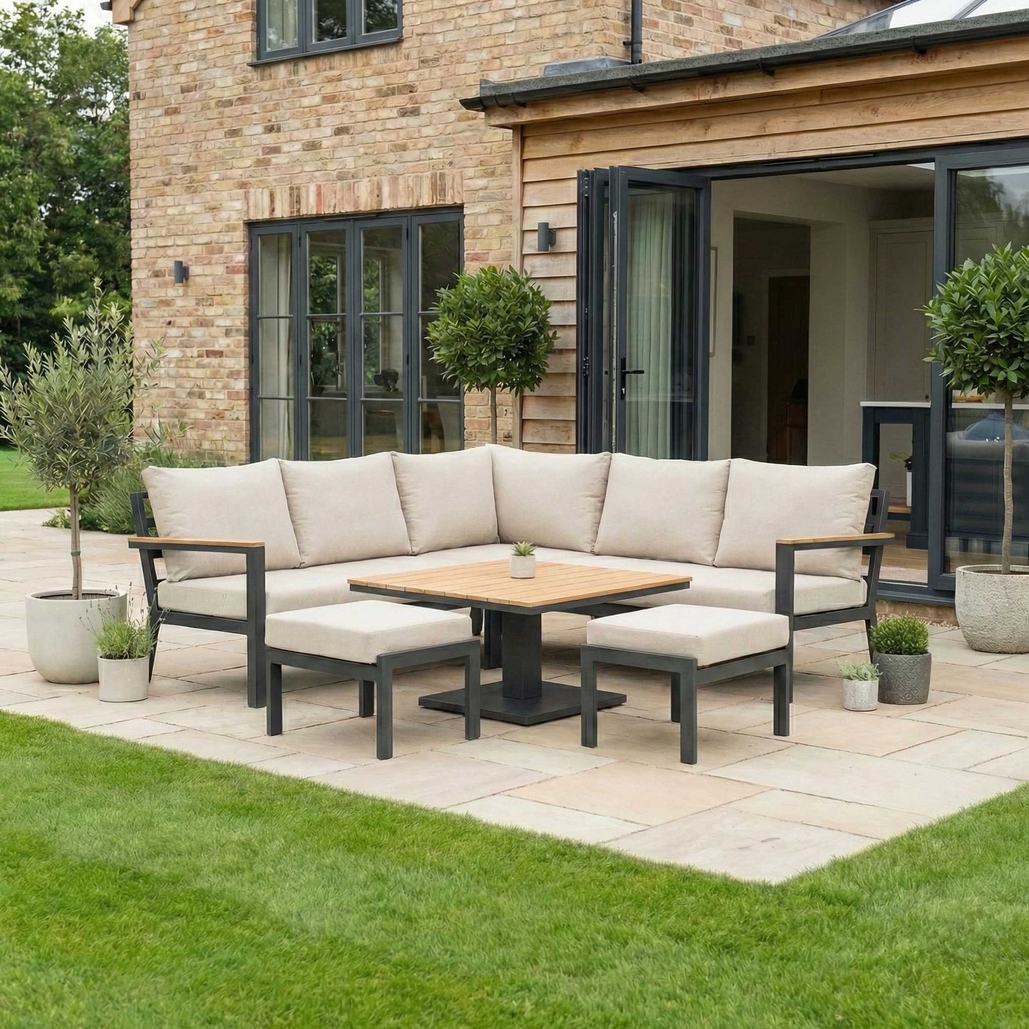 Nova - Heidi Corner Sofa Lounge Dining Set with Square Rising Table