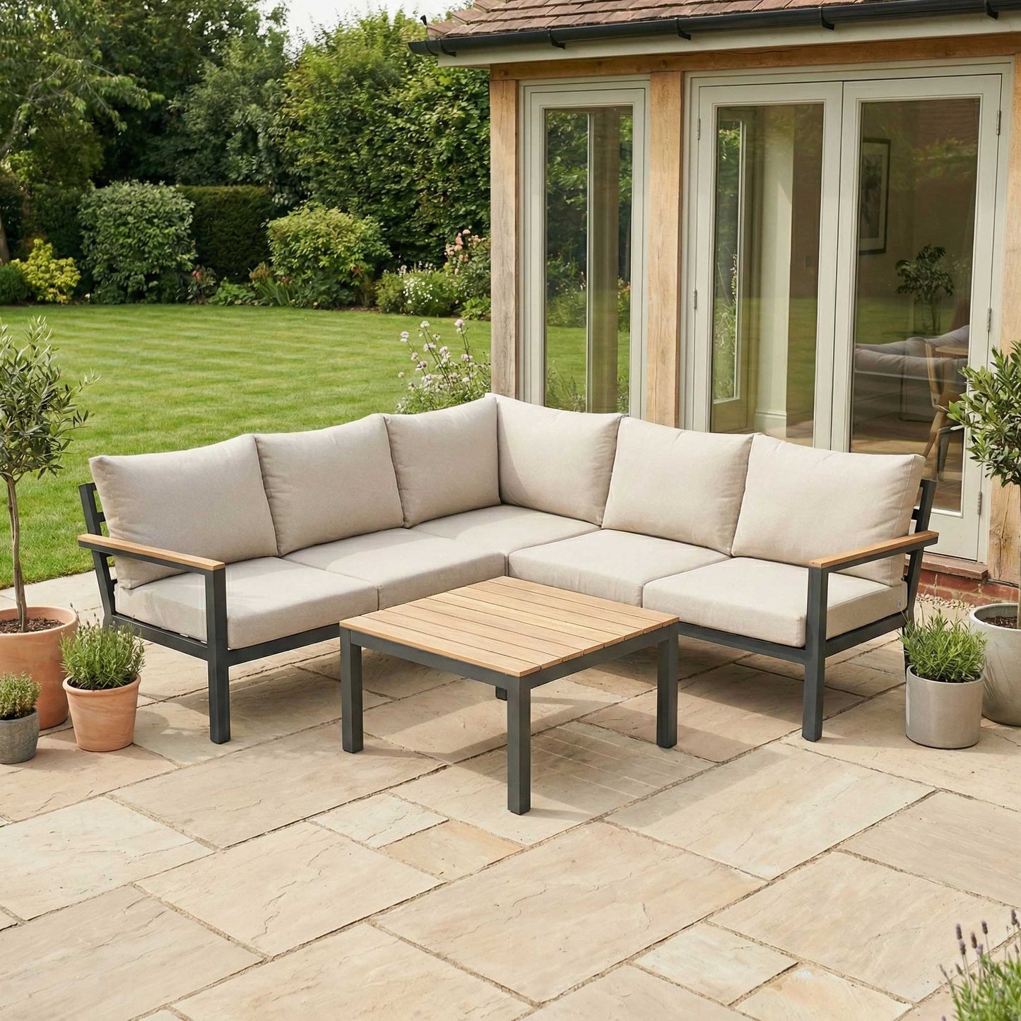 Nova - Heidi Corner Sofa Lounging Set with Square Coffee Table