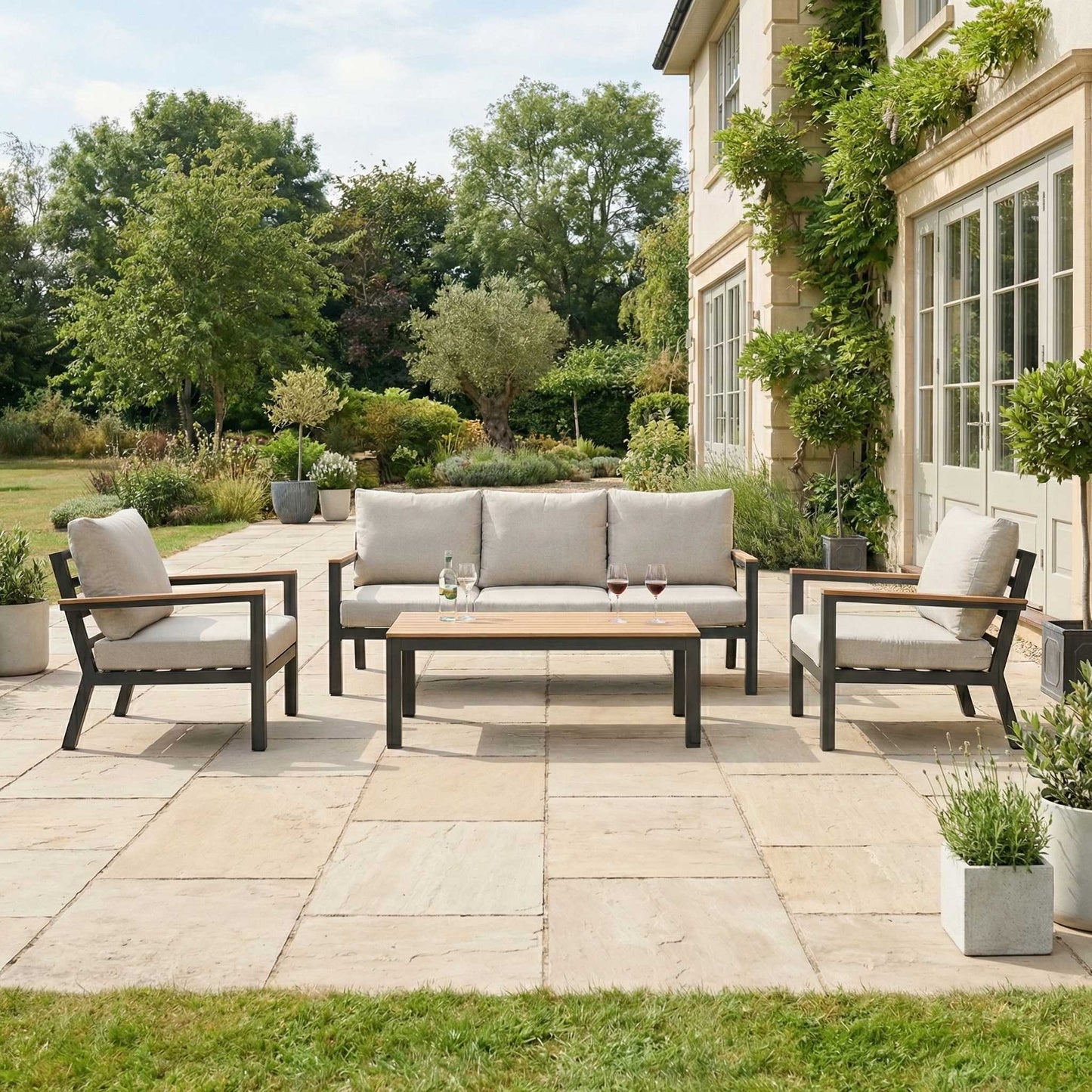 Nova - Heidi 3 Seater Sofa Lounging Set with Rectangular Coffee Table