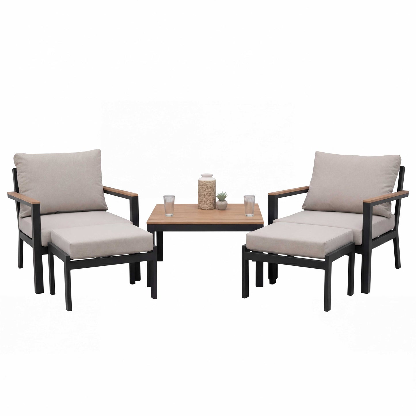 Nova - Heidi 5pc Lounging Set with Square Side Table