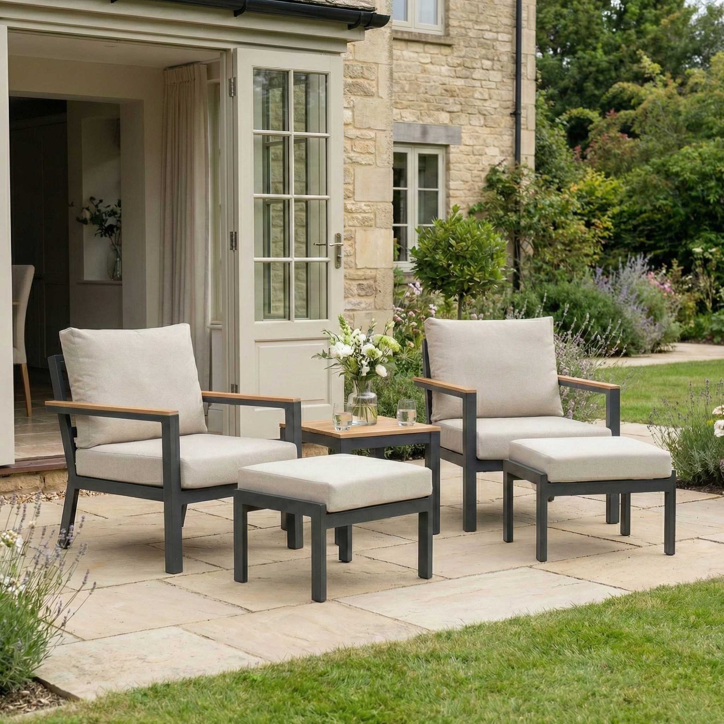 Nova - Heidi 5pc Lounging Set with Square Side Table