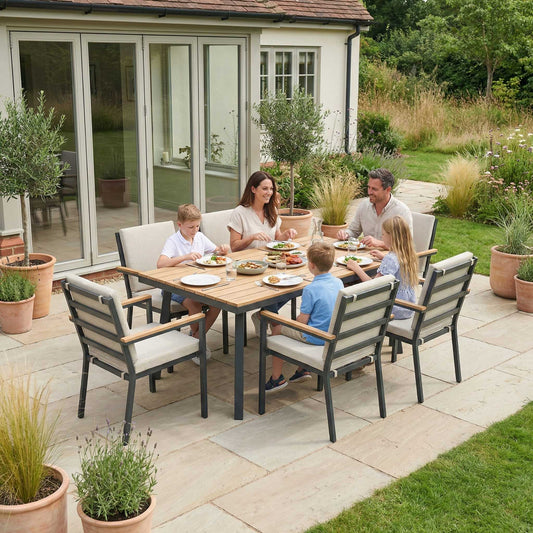 Nova - Heidi 6 Seat Dining Set - 1.5 x 1.0m Rectangular Table