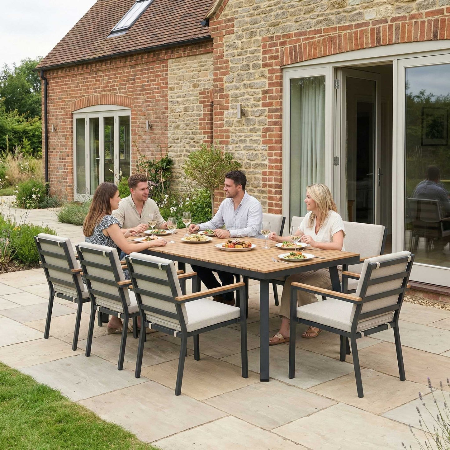 Nova - Heidi 8 Seat Dining Set - 2.2 x 1.0m Rectangular Table