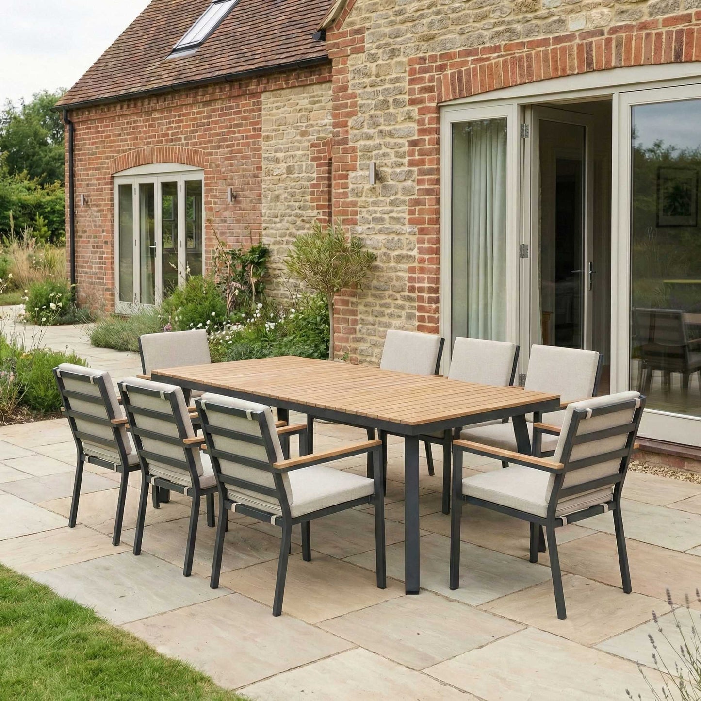 Nova - Heidi 8 Seat Dining Set - 2.2 x 1.0m Rectangular Table