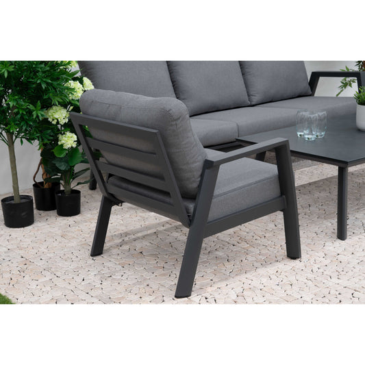 Nova - Phoenix 3 Seater Sofa Lounge Dining Set with Rectangular Rising Table