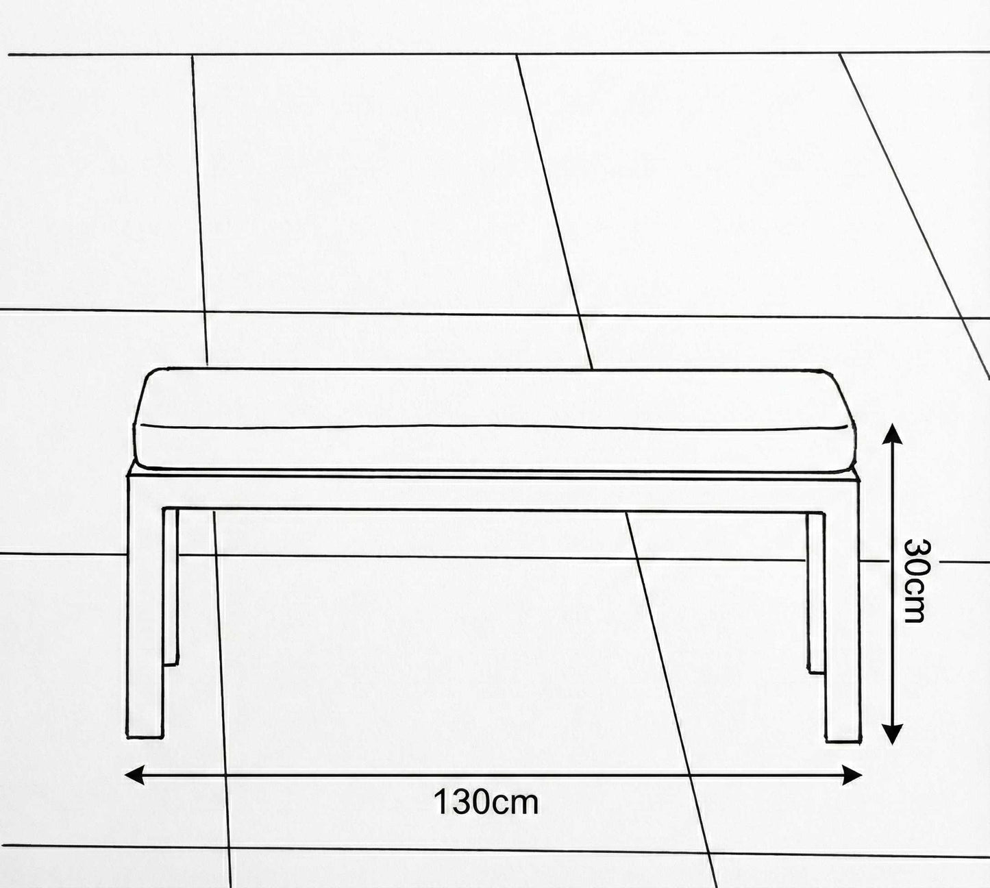 Nova - Phoenix Double Bench Stool - Grey