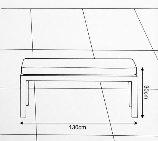 Nova - Phoenix Double Bench Stool - Grey