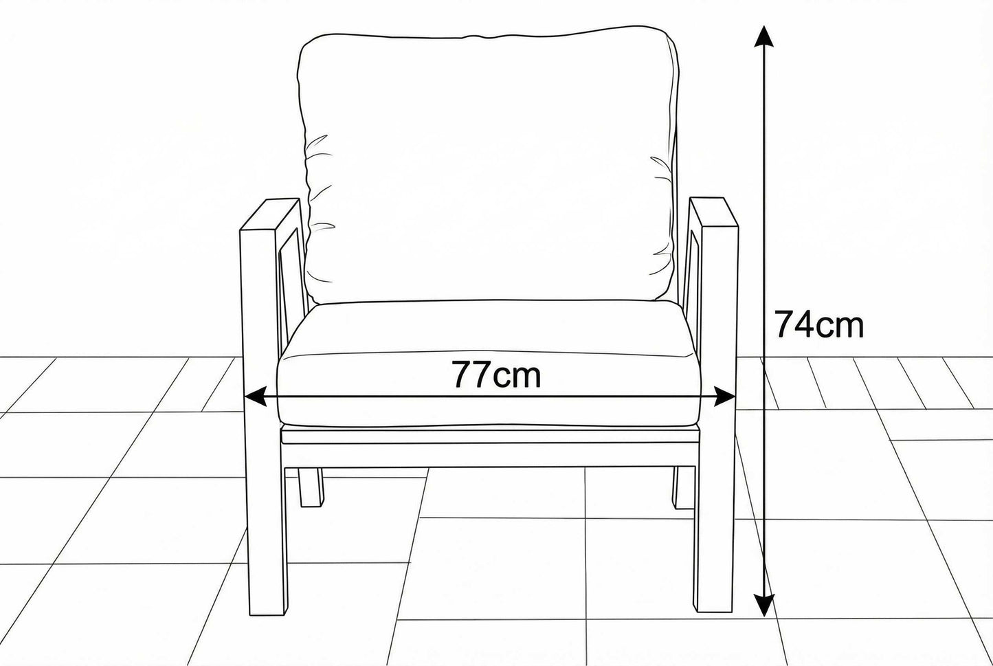 Nova - Phoenix Lounge Armchair - Grey