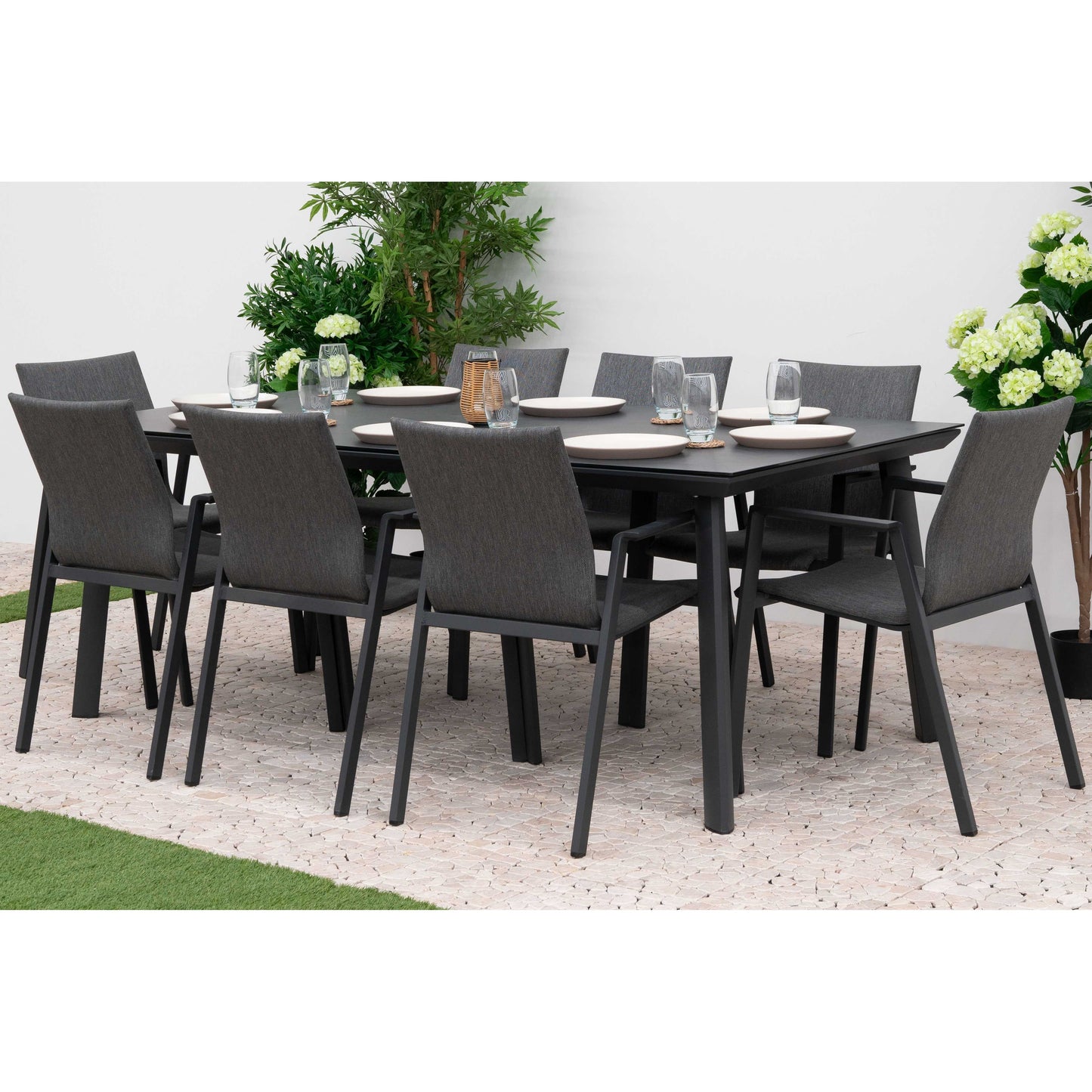 Nova - Phoenix 8 Seat Dining Set - 2.0m x 1.0m Rectangular Table
