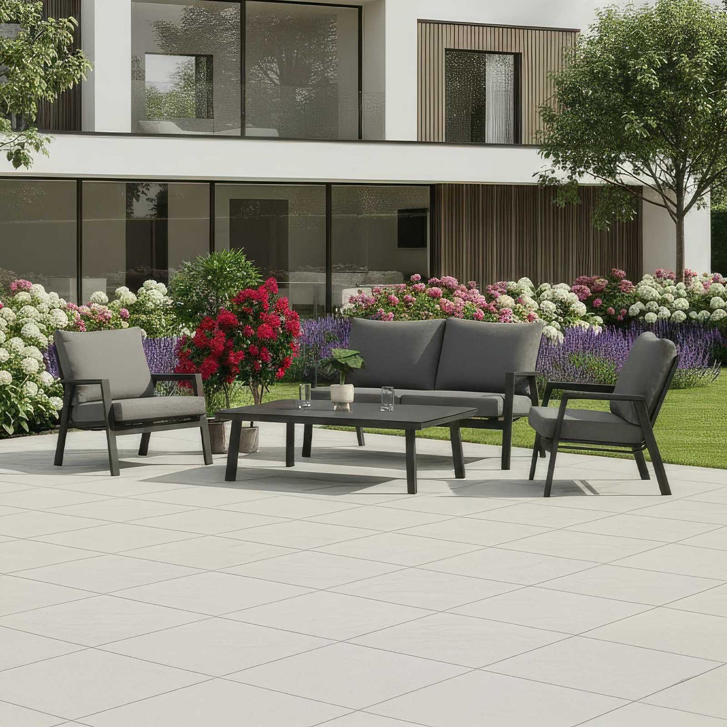 Nova - Zara 2 Seater Sofa Lounging Set with Rectangular Coffee Table