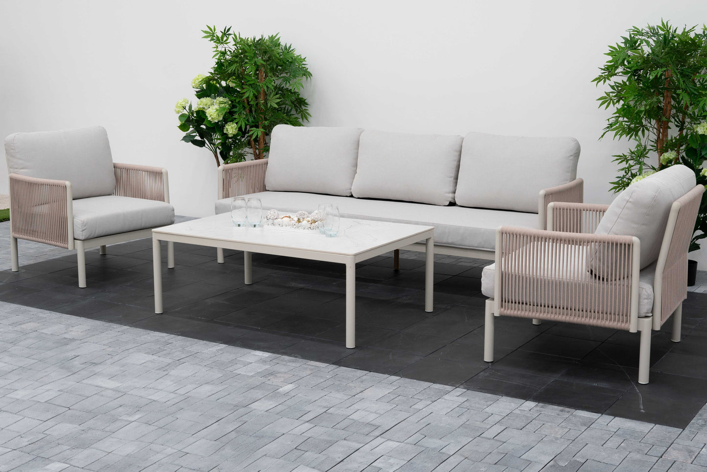 Nova - Hayden 3 Seater Sofa Lounging Set with Rectangular Coffee Table