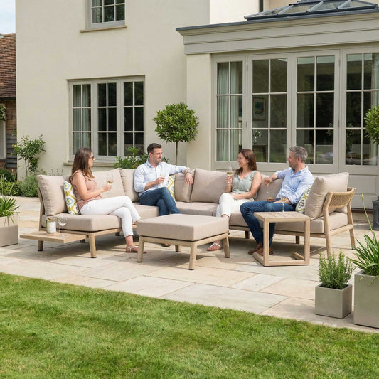 Nova - Eleanor Left Hand Platform Corner Sofa Lounging Set