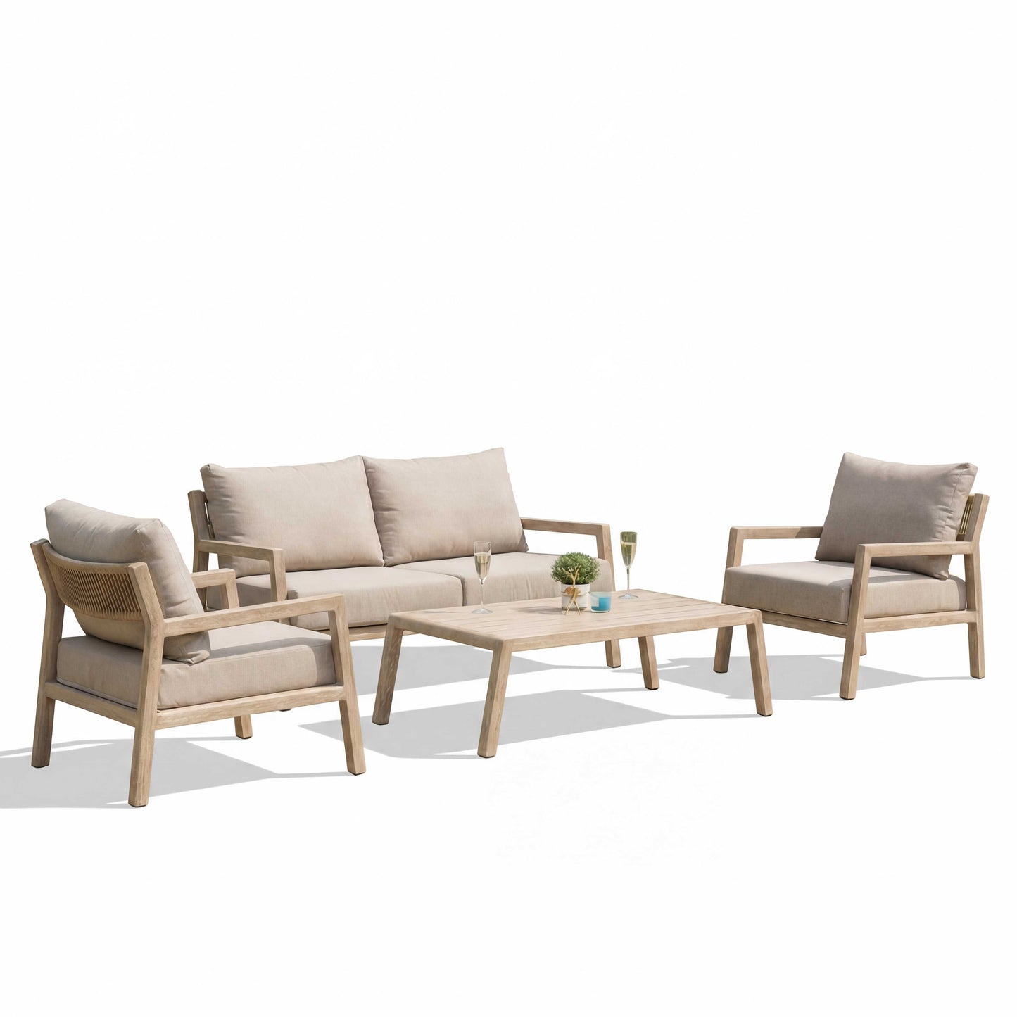 Nova - Eleanor 2 Seater Sofa Lounging Set with Rectangular Coffee Table
