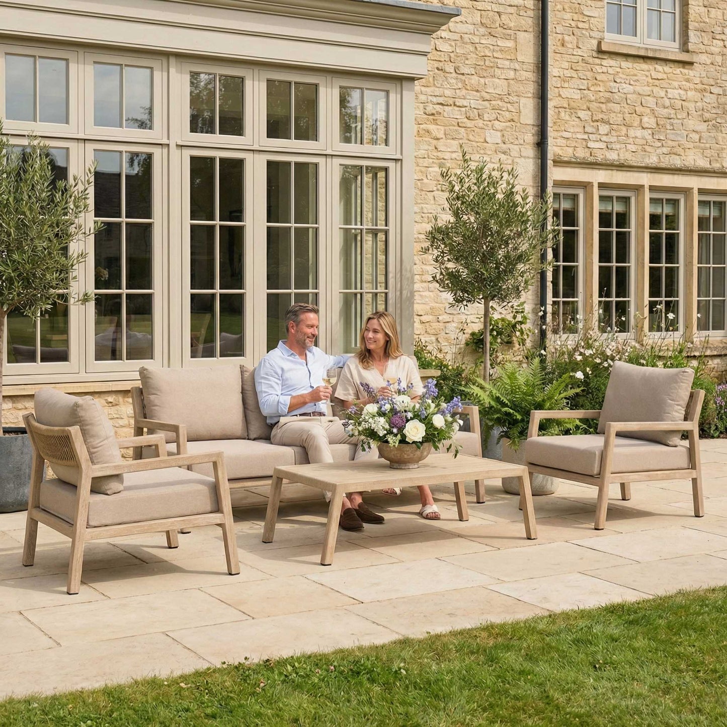 Nova - Eleanor 3 Seater Sofa Lounging Set with Rectangular Coffee Table