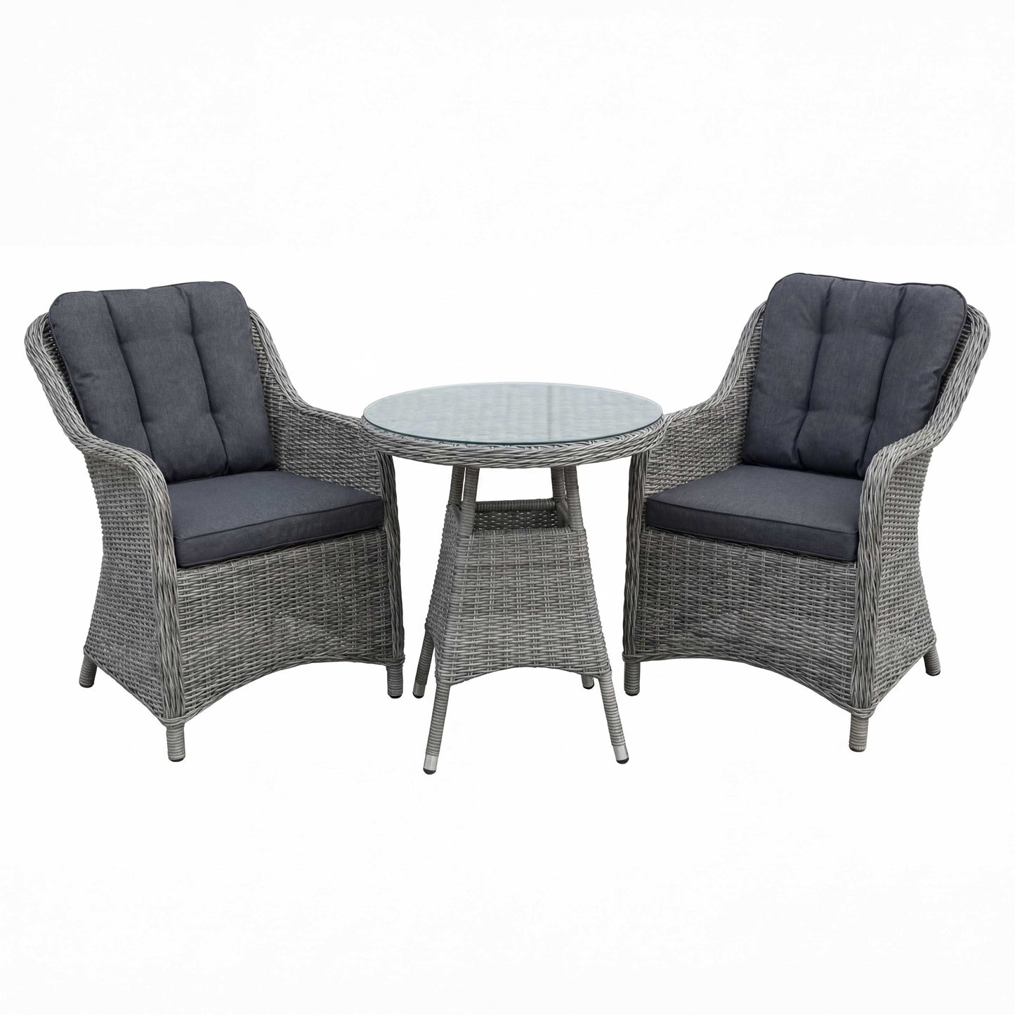 Nova - Avery 2 Seat Bistro Set - 0.7m Round Table - Ash Grey