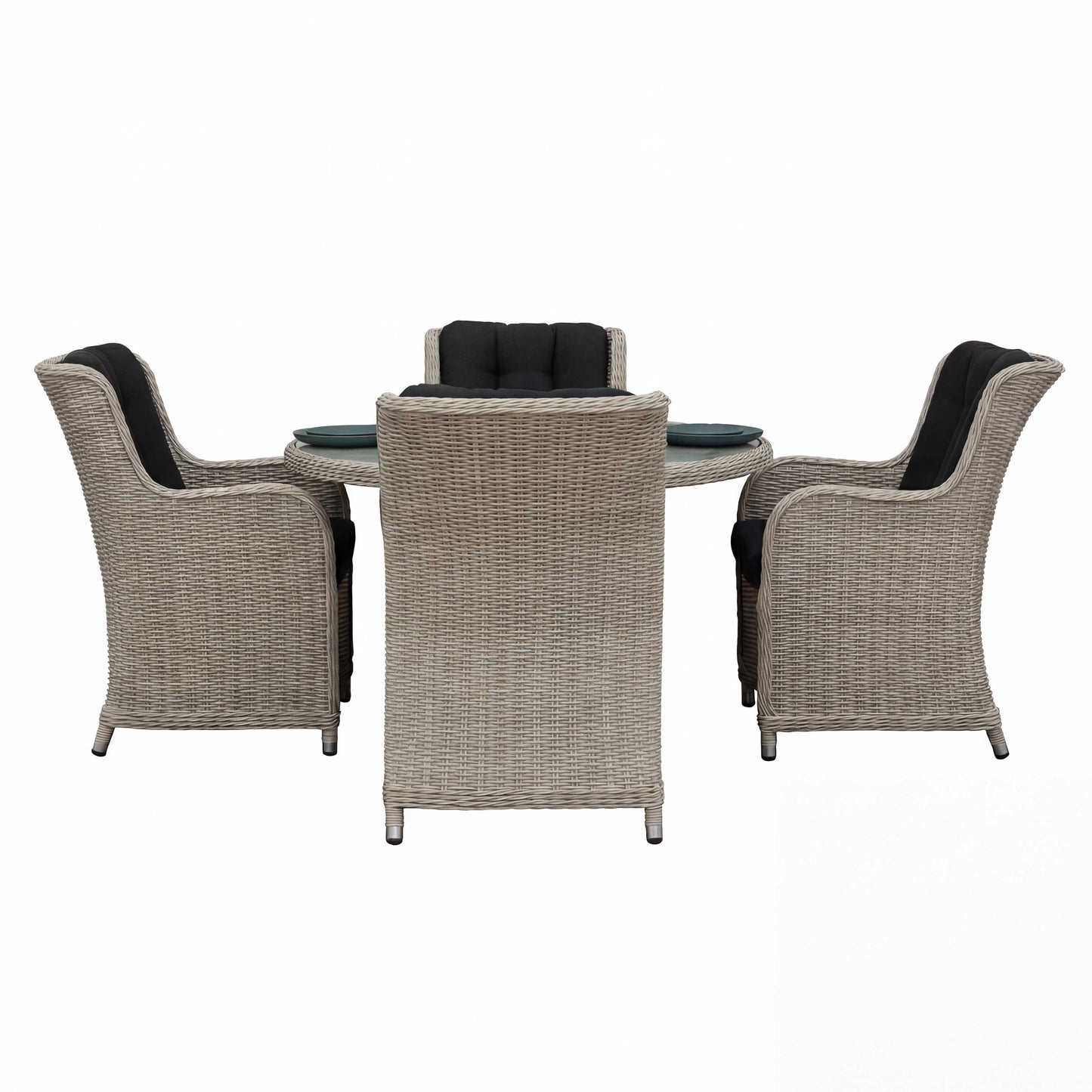 Nova - Avery 4 Seat Dining Set - 1.2m Round Table - Ash Grey