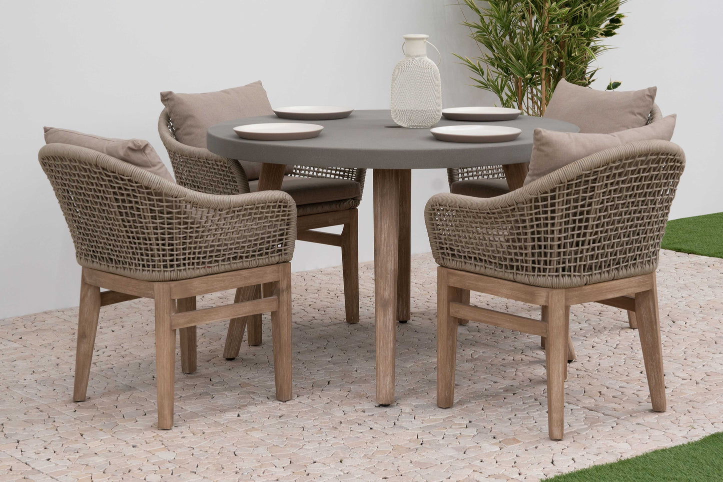 Nova - Summer 4 Seat Dining Set - 1.2m Round Table