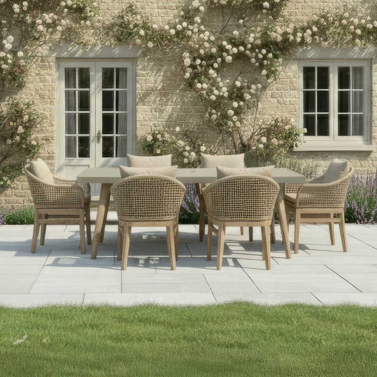 Nova - Summer 6 Seat Dining Set - 2.0m x 0.9m Rectangular Table
