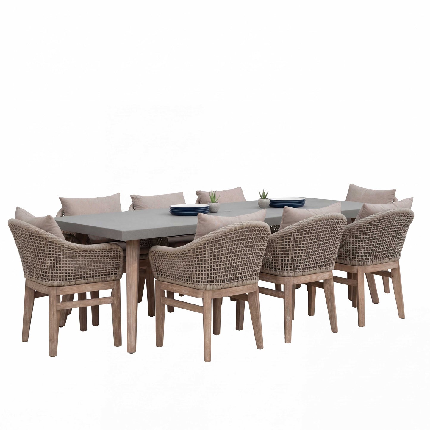 Nova - Summer 8 Seat Dining Set - 2.4m x 1.0m Rectangular Table