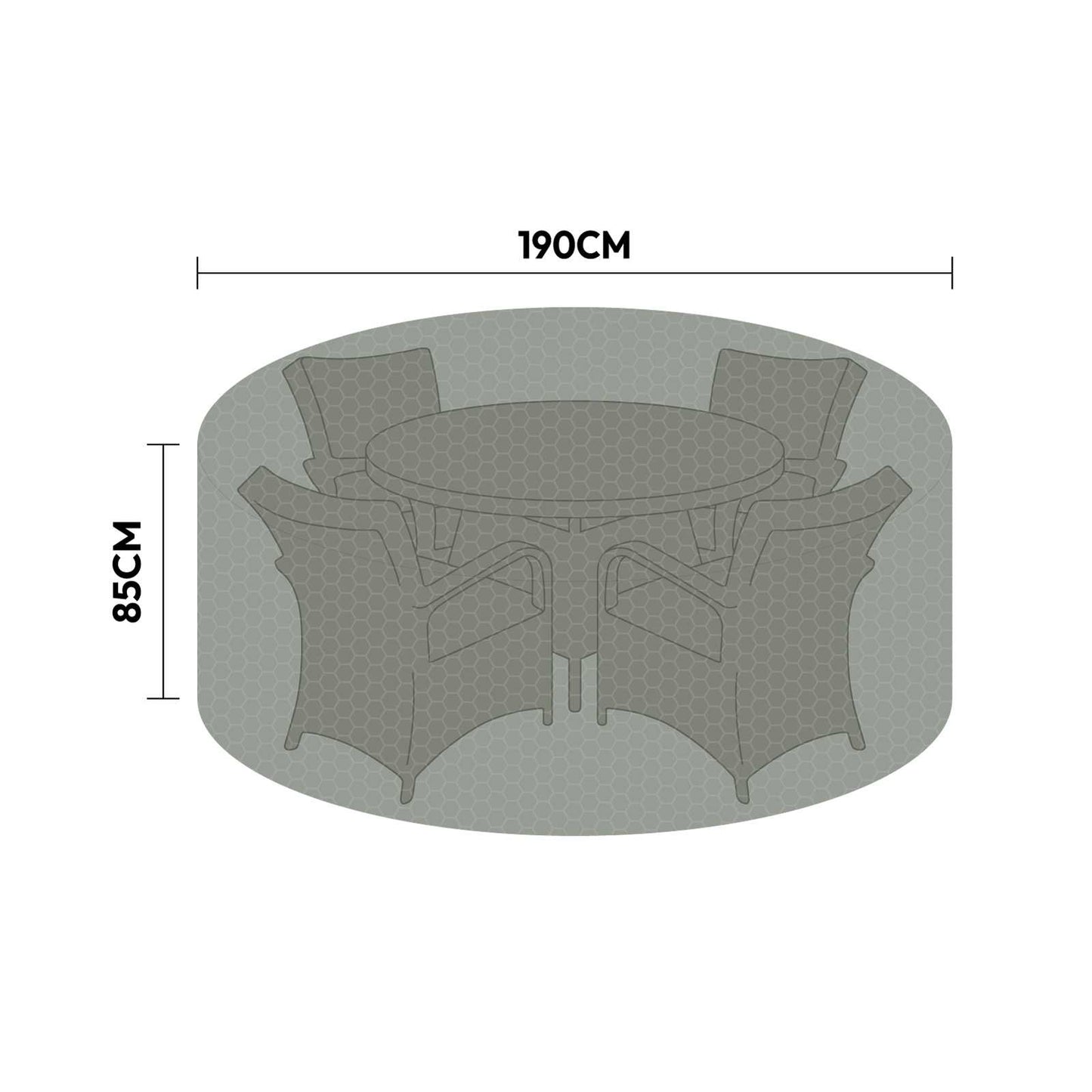 Protex - 4 Seat Round Dining Set Cover