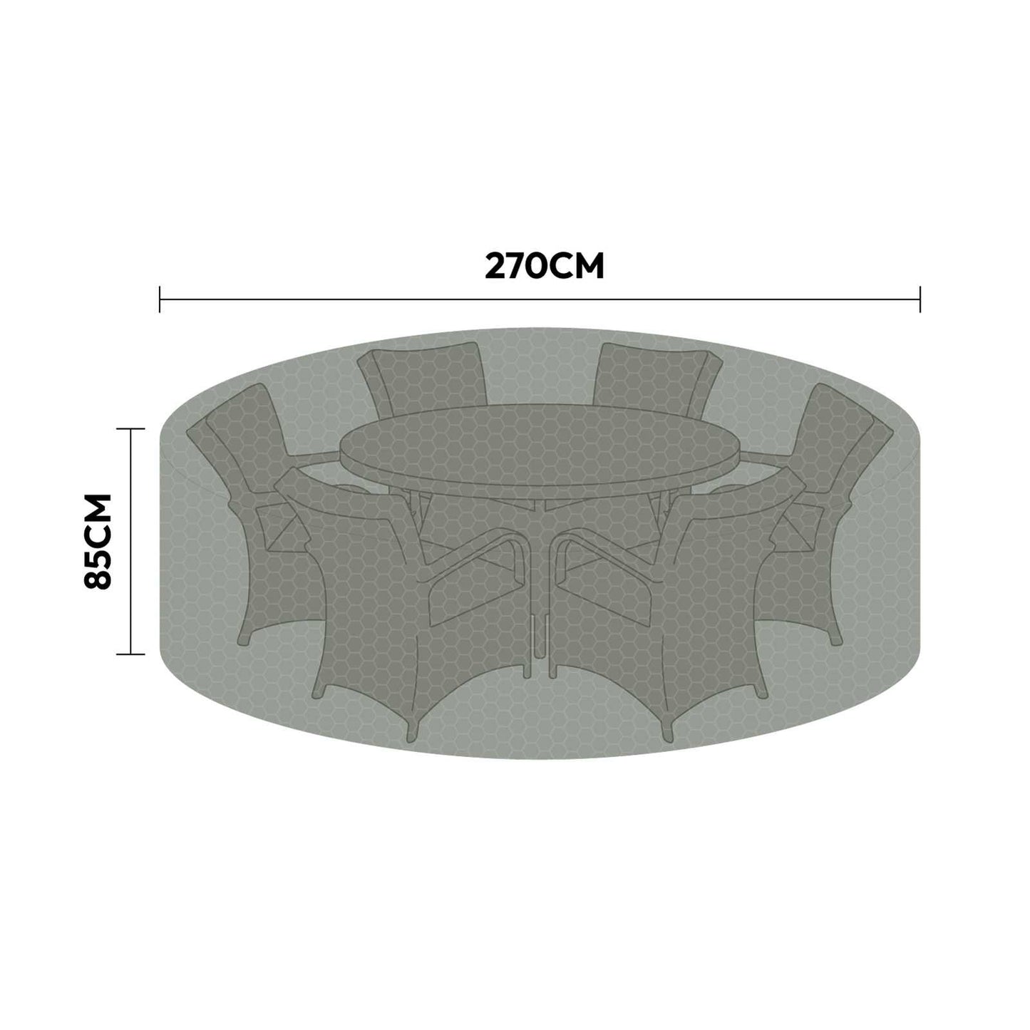 Protex - 6 Seat Round Dining Set Cover