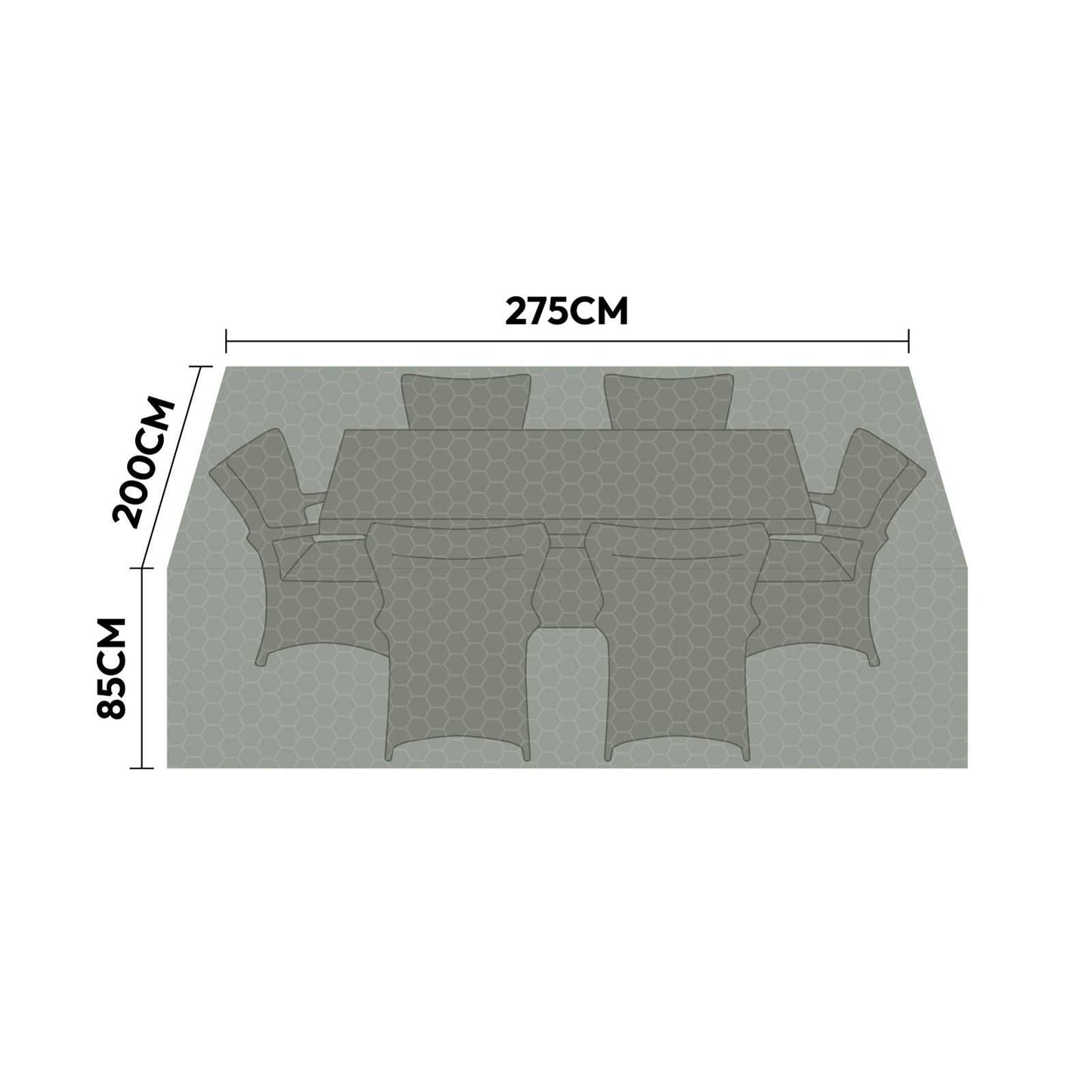 Protex - 6 Seat Rectangular Dining Set Cover